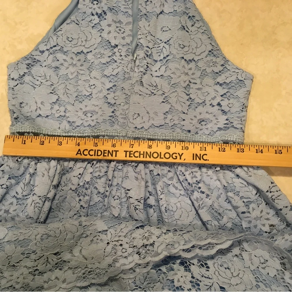 Altar’d State Blue Lace Dress Sz L - Picture 8 of 9